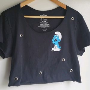 Custom smurfs mushroom tshirt